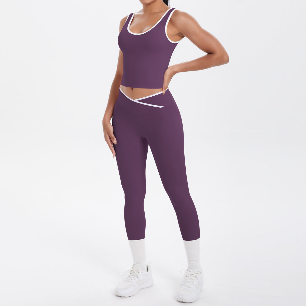 womens purple gym outfit