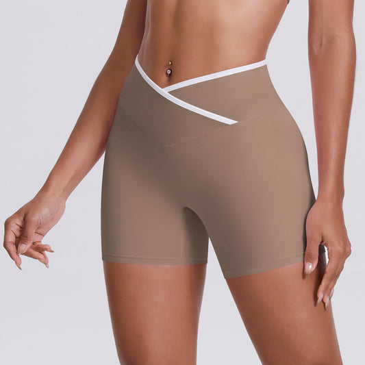 womens beige gym shorts