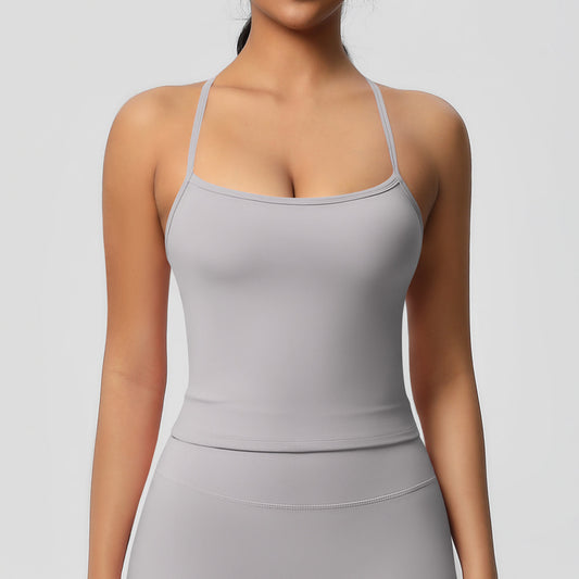 Gray yoga top
