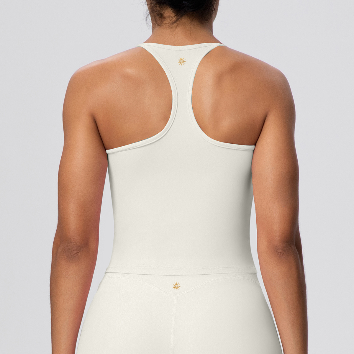 Womens ivory gym top