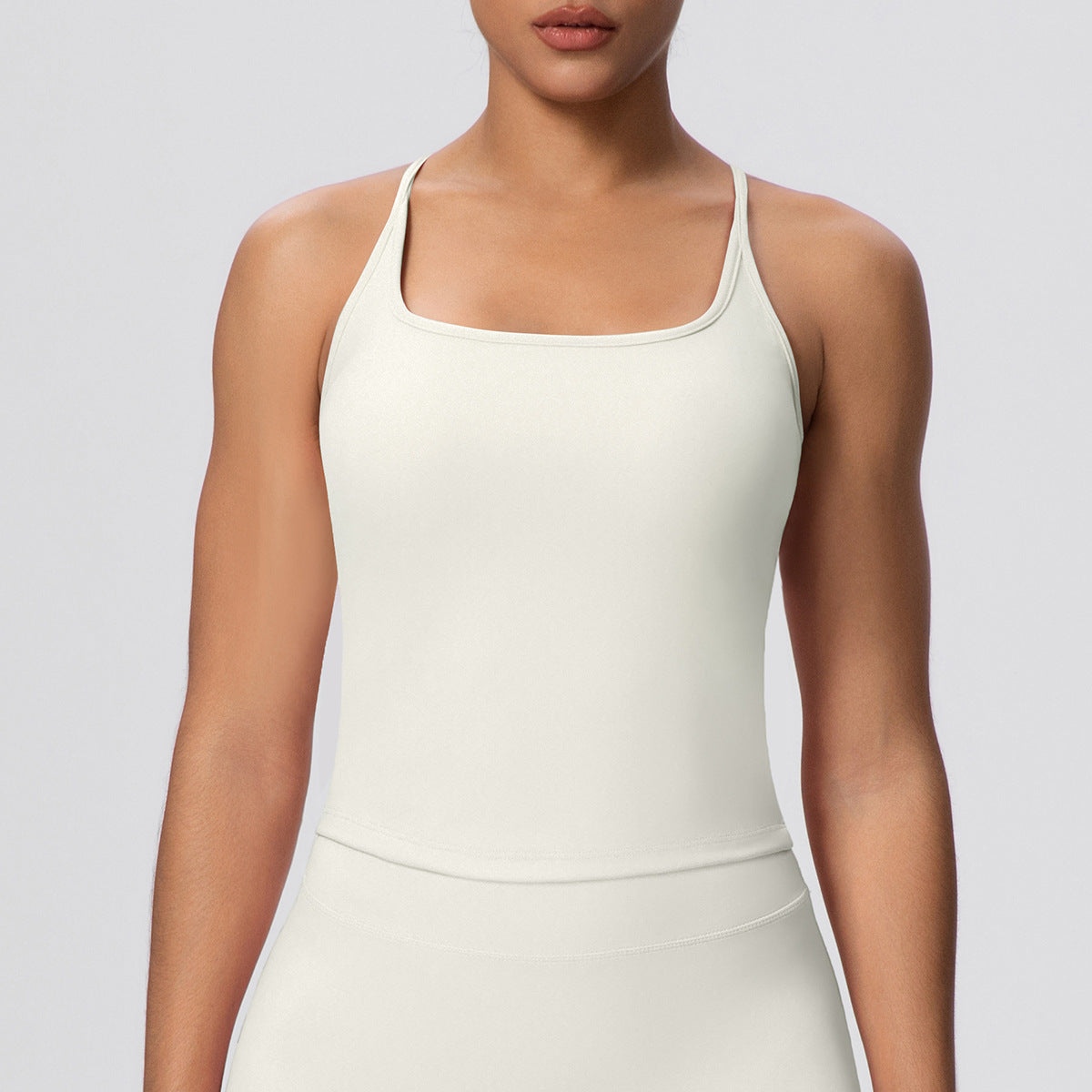 Womens white running top