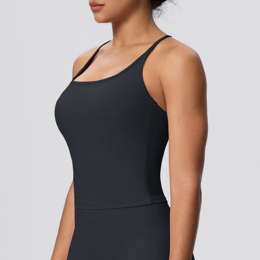 Womens black running top