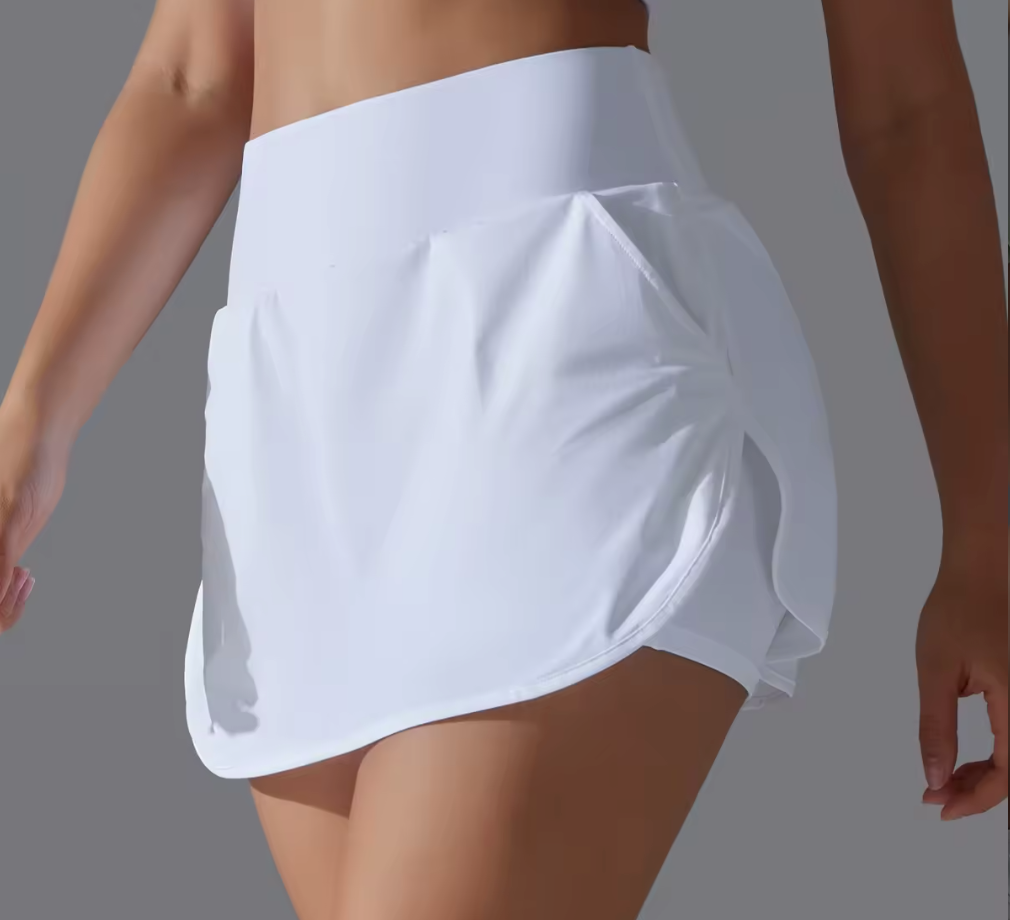 white tennis skirt with pockets