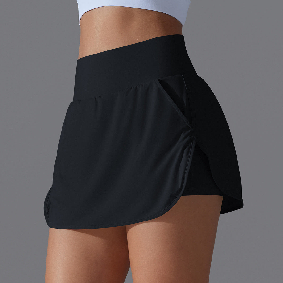 cute black tennis skort with pockets