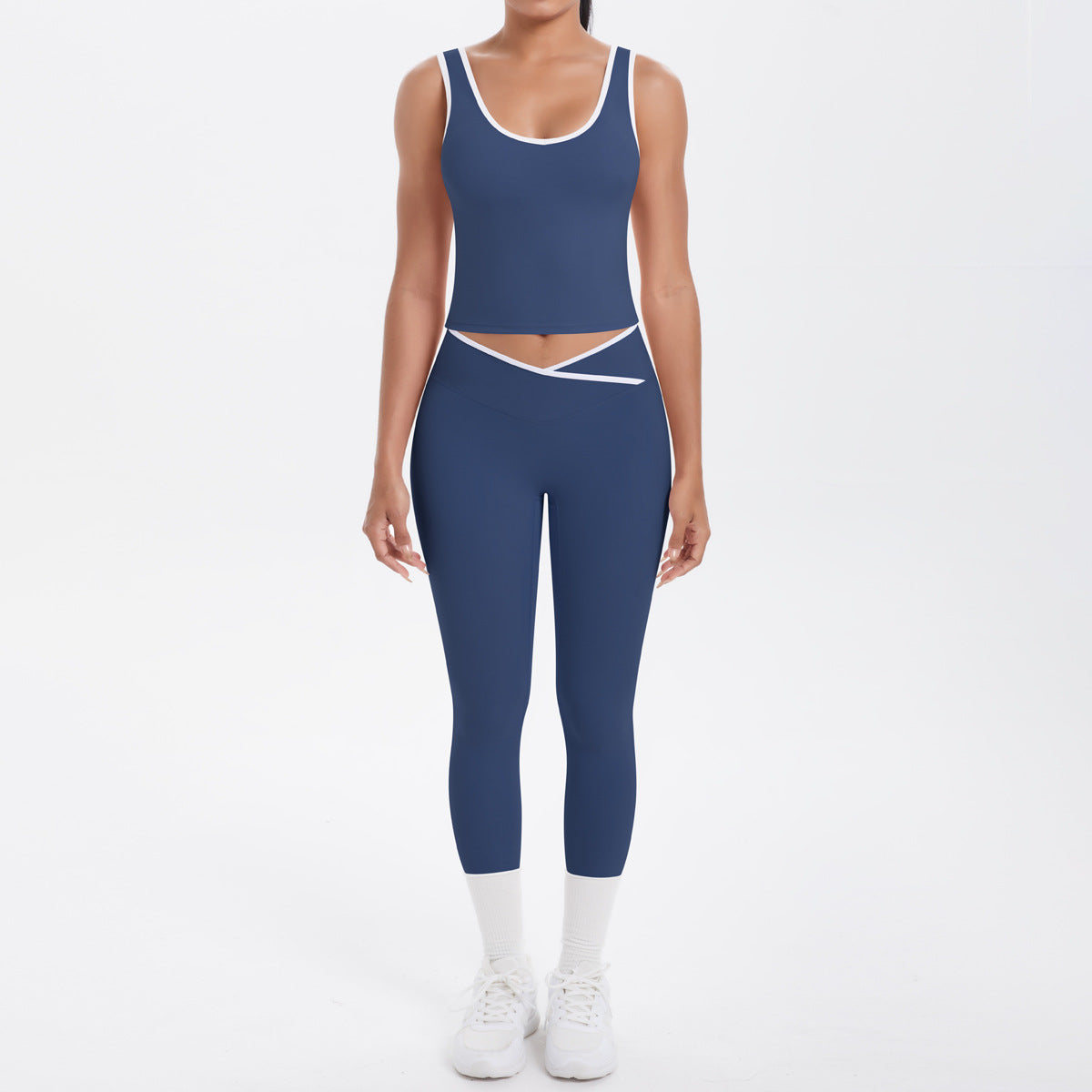 womens navy gym outfit