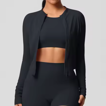 womens black athletic jacket